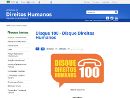 imagem da pagina inicial do site Disque 100 - Disque Direitos Humanos 