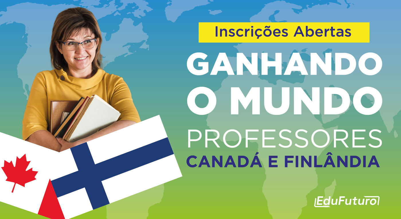 Flyer Ganhando o Mundo Professores - Canad e Finlndia. 