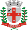  O Braso de Armas  usado nos documentos da Prefeitura e da Cmara Municipal. Seu criador foi Guilherme de Almeida. Foi alterado em 1981 pelo Professor Arthur Luponi. O Braso traz no listel as datas de 3 e 10/12/1934, que representam a criao e a instalao do Municpio respectivamente.   As torres identificam uma cidade de primeira grandeza. O escudo de prata reverencia os descobridores portugueses enquanto a cruz vermelha  homenagem aos empreendedores ingleses que deram incio a Londrina. As estrelas de prata representam a constelao do Cruzeiro do Sul, o arado lembra o valor do trabalho na terra e os ramos de cafeeiro formam um registro histrico do produto que marcou o progresso da cidade.