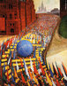 Diego Rivera (1886 - 1957), Manifestação de Primeiro de Maio em Moscou -  1956.  <br /> <br /> Palavras-chave: Datas Especiais. 1º de Maio. Dia do Trabalhador. Rivera. Manifestação. Desfile. Luta. Trabalho. Direitos Trabalhistas.